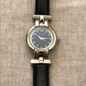 Vintage Guess Watch with a Black leather strap